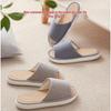 Japanese Linen Home Slippers - Silent, Non-Slip, Cotton Linen, Sweat-Absorbent, Breathable Indoor Shoes for All Seasons.