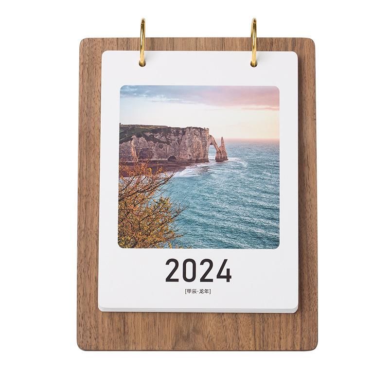 Desktop Calendar Business Office Desktop Creative Literary Wooden Calendar Work Note Calendar