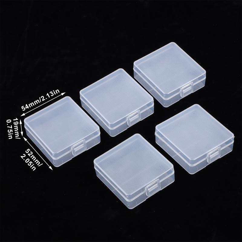 5Pcs 9V Battery Transparent Plastic Storage Box Case Holder Cell Container Multimeter Microphone Toy