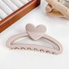 Milk Tea Color Large Hair Claw - Korean Style Fashionable Hollow Out Shark Clip for Women's Updos