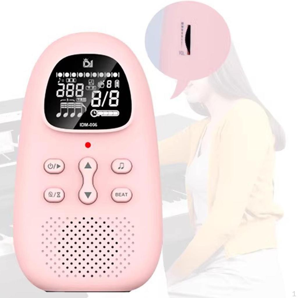 Electric Metronome Portable Beat Tempo Rhythm Training Mini Digital Human Voice for Violin