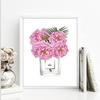 Canvas Painting Nordic Decor Pink Peony Flower Poster and Print Love Wall Art Floral Picture Bedroom