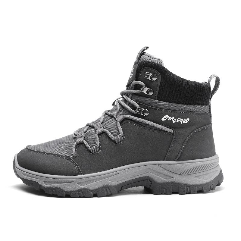 Men's Shoes Autumn and Winter New Mountaineering Martin Boots Non-slip and Wear-resistant Outdoor Camping Labor Insurance Shoes High-top Tooling