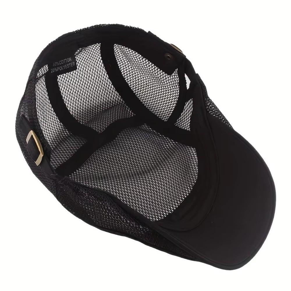 Casual Outdoor Beret Men's Hat Breathable Mesh Forward Cap Spring Summer Adjustable Thin Sun Hats Flat Gorras