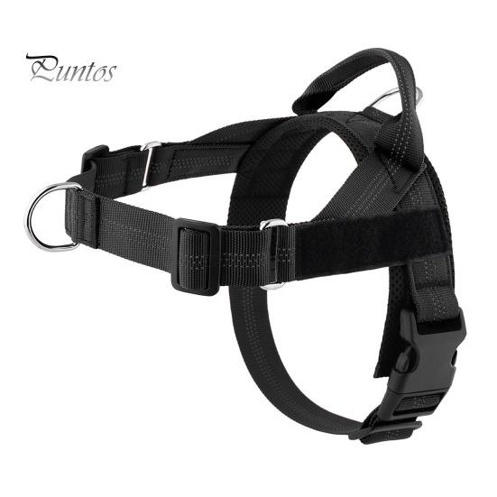 Heavy Duty Nylon Harness for Medium Dogs No Pull Dog Harness, Adjustable Vest with Handle, Breathable Durable Metal D-ring Pet Padded Large Dogs, Safe