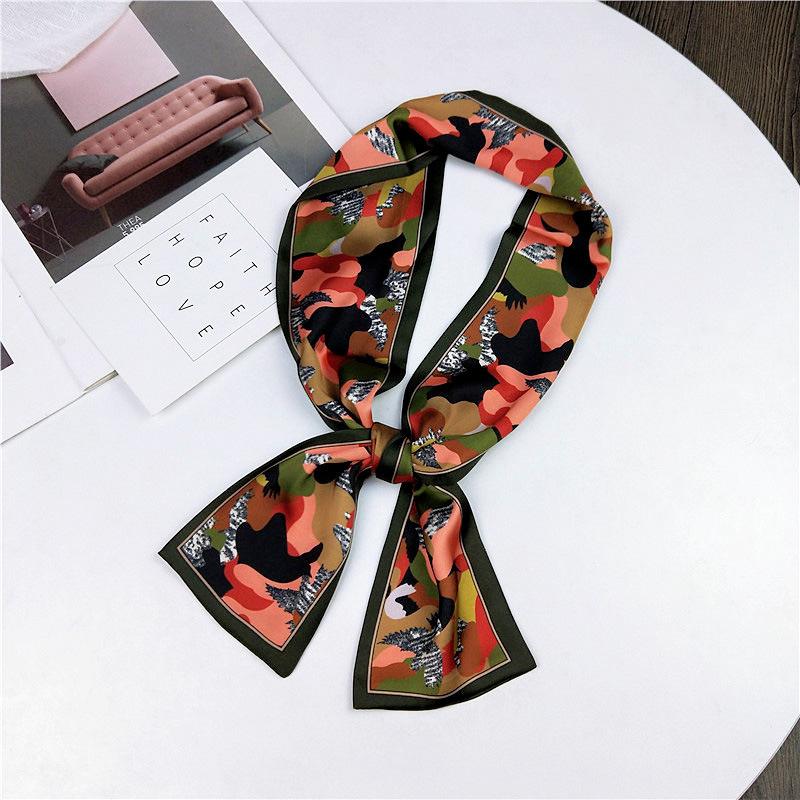 Pingjiao stil nou, primăvară și toamnă, decorațiuni profesionale, eșarfă mică de mătase, versatilă, eșarfă pentru femei, curea îngustă de păr lung, curea pentru geantă de cravată