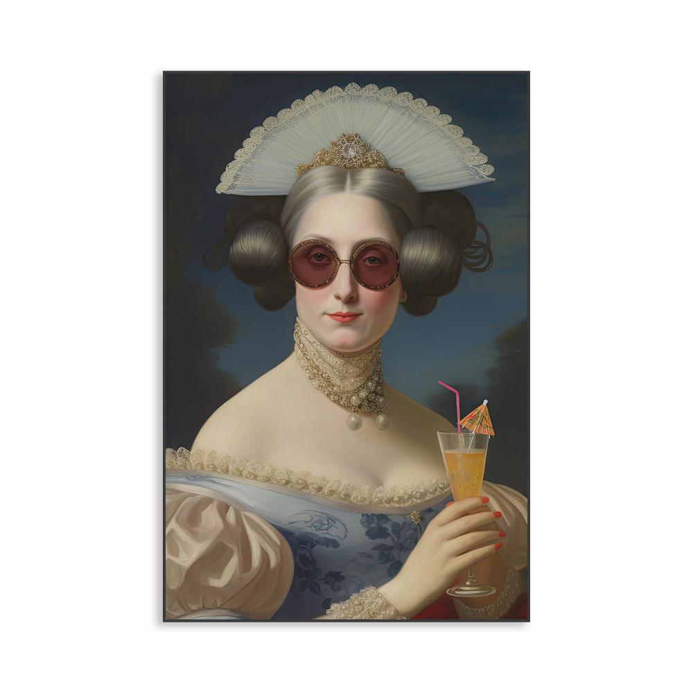 Rococo Art Poster Baroque Classical Oil Painting Print Portrait Altered Art Canvas Painting Retro Gallery Rococo Kitchen Decor