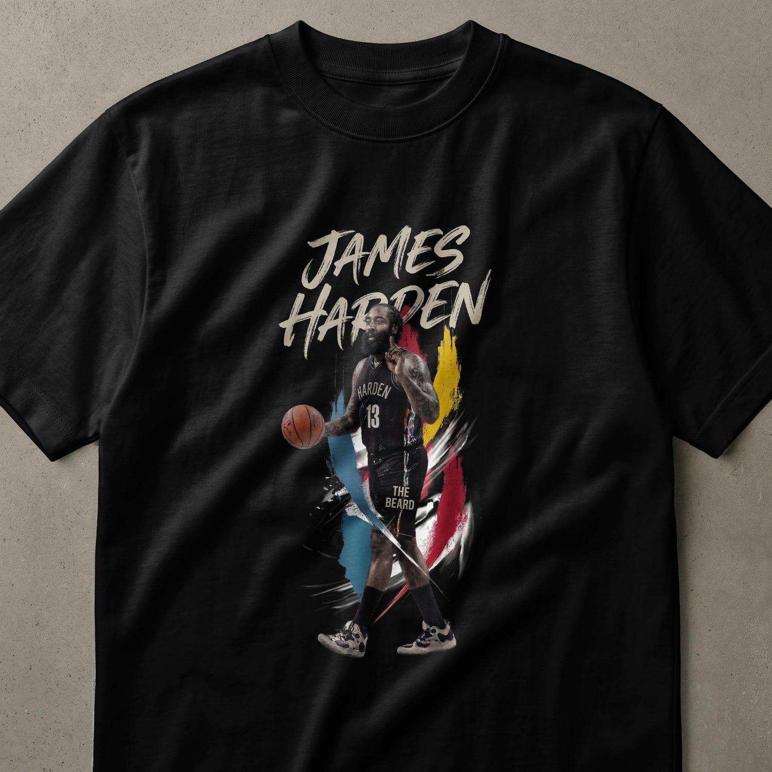 James Harden Basketball Player T-Shirt, The Beard Fan Apparel, Sports Lover Gift for Him, Dynamic Hoops Graphic Tee S