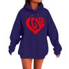 Women's Loose Comfortable Casual Fashionable Love Printed Long Sleeved Sweatshirt