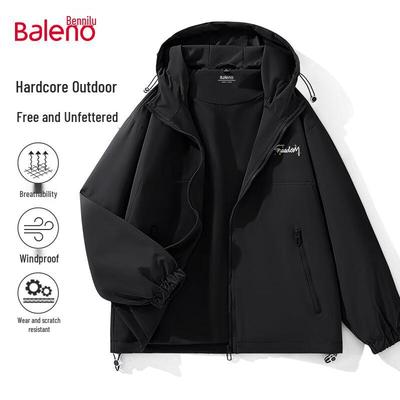 Jaqueta corta-vento com capuz masculina Baleno