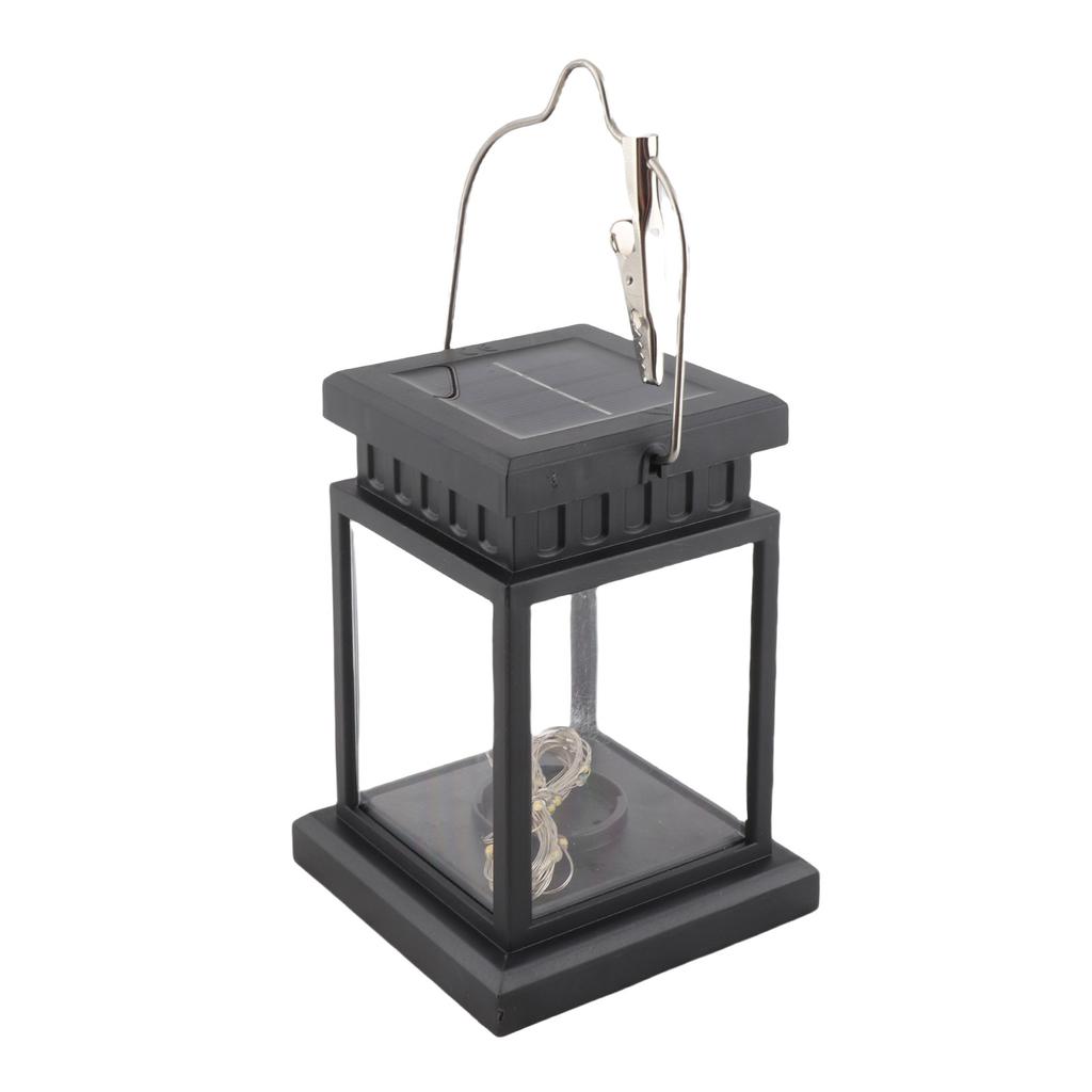 Solar Lantern Lights Outdoor LED Solar Table Lamp Hanging Lantern with Clip for Garden Patio Landscape Decoration