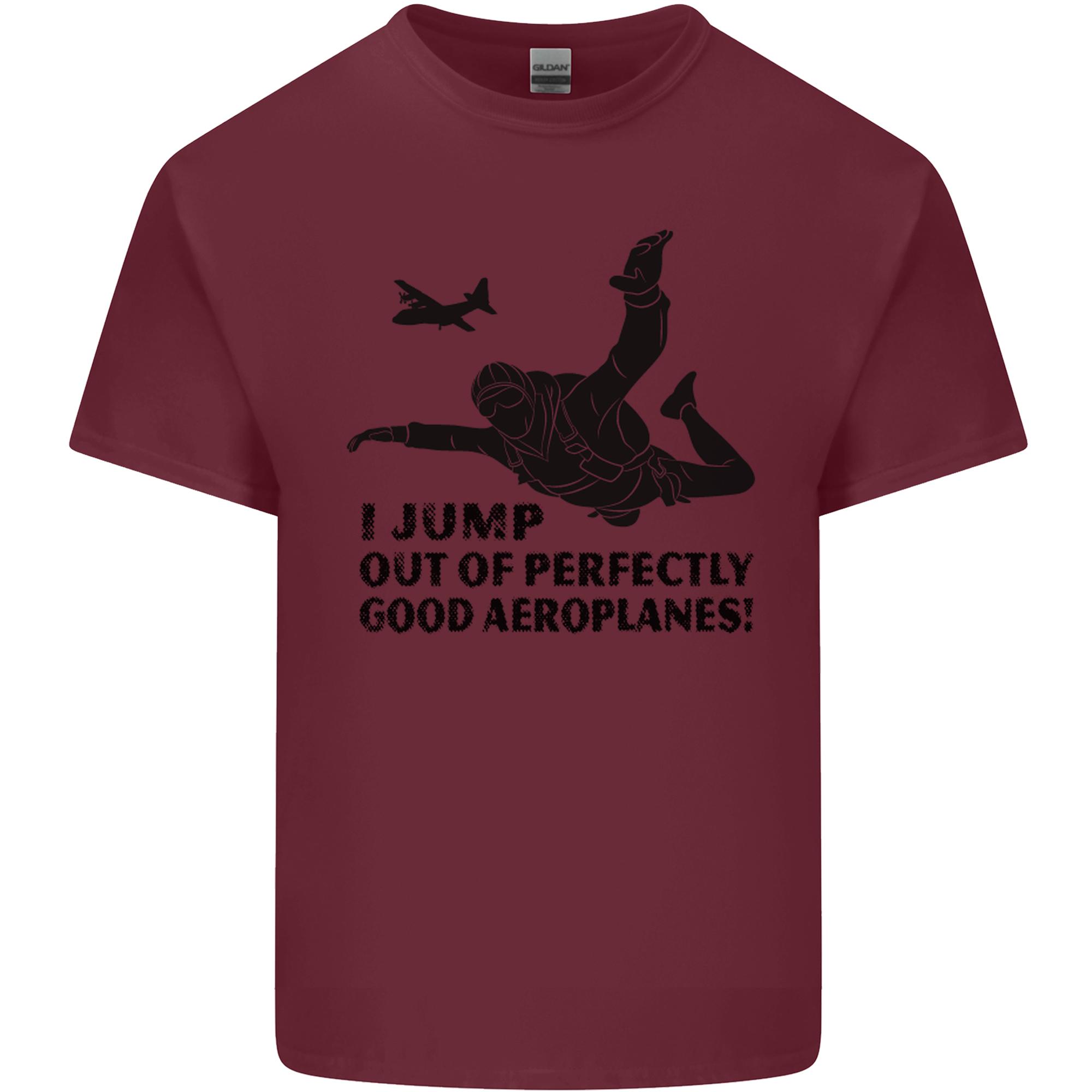 I Jump out of Good Aeroplanes Skydiving Unisexs Light Cotton TShirt S