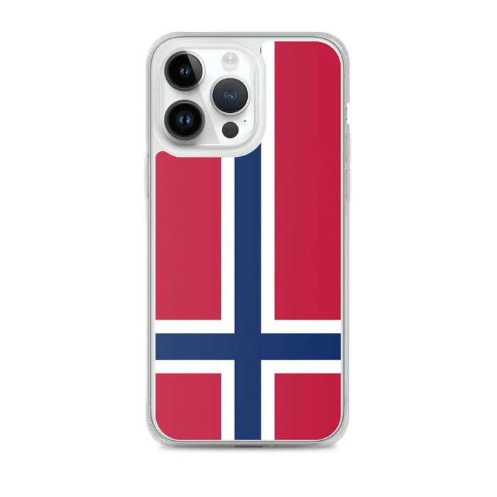 Coque iPhone - Norvège - Drapeau - Souple - Multicolore - Compatible iPhone 14 Pro Max