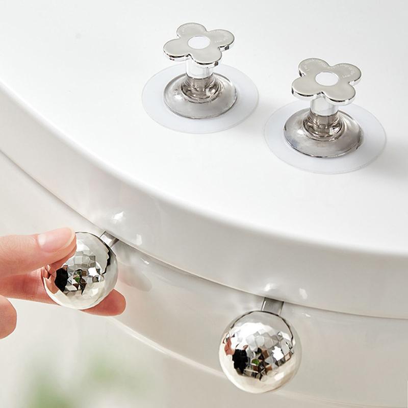 Toilet Lid Lifter Set Self-Adhesive Toilet Seat Lifter Avoid Touching Toilet Cover Handle Bathroom Accessories For Office Home
