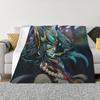 Xiao Genshin Impact Decke, Flanell, Frühling und Herbst, Anime, atmungsaktiv, superwarm, Überwurfdecken für Bettwäsche, Reisebettwäsche, Überwürfe