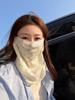 Korean Style Floral Sunscreen Balaclava: Breathable Sun Protection Face Veil for Women - Spring/Summer Cycling Neck Guard
