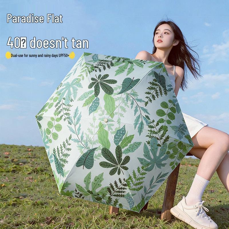 Paradise Umbrella UV Protection Compact 5-Fold Dual-Use Umbrella