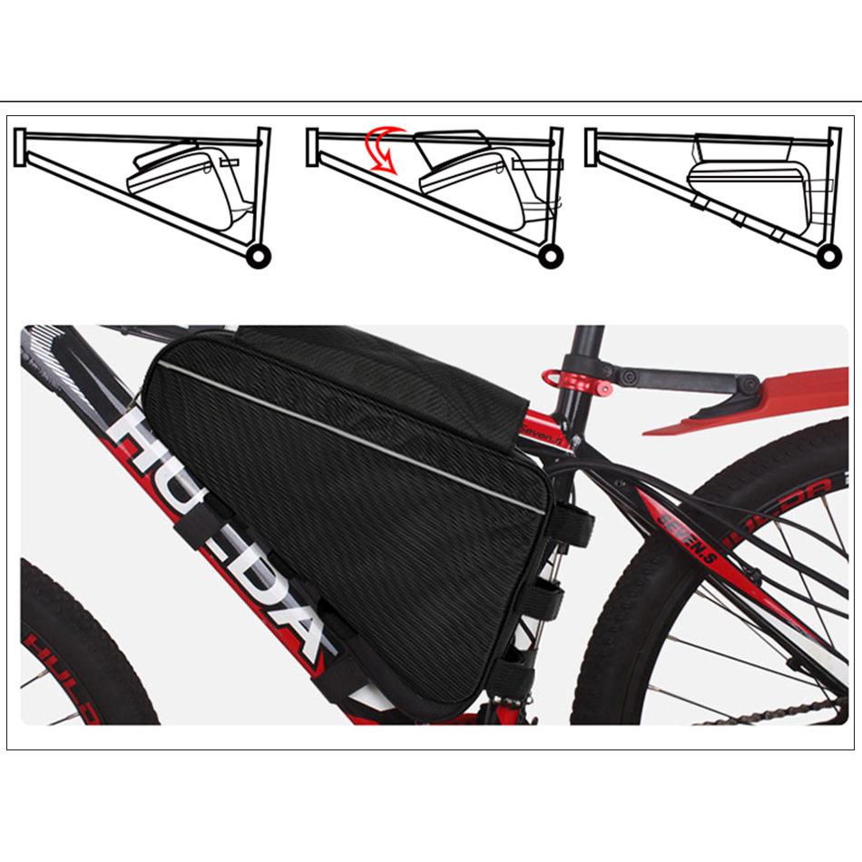 Battery Bag For Electric Bicycle, 36V, 48V, 60V, 72V, E-bike, Triangular Bags For Black Bicycle Box Max Load 126 Cells
