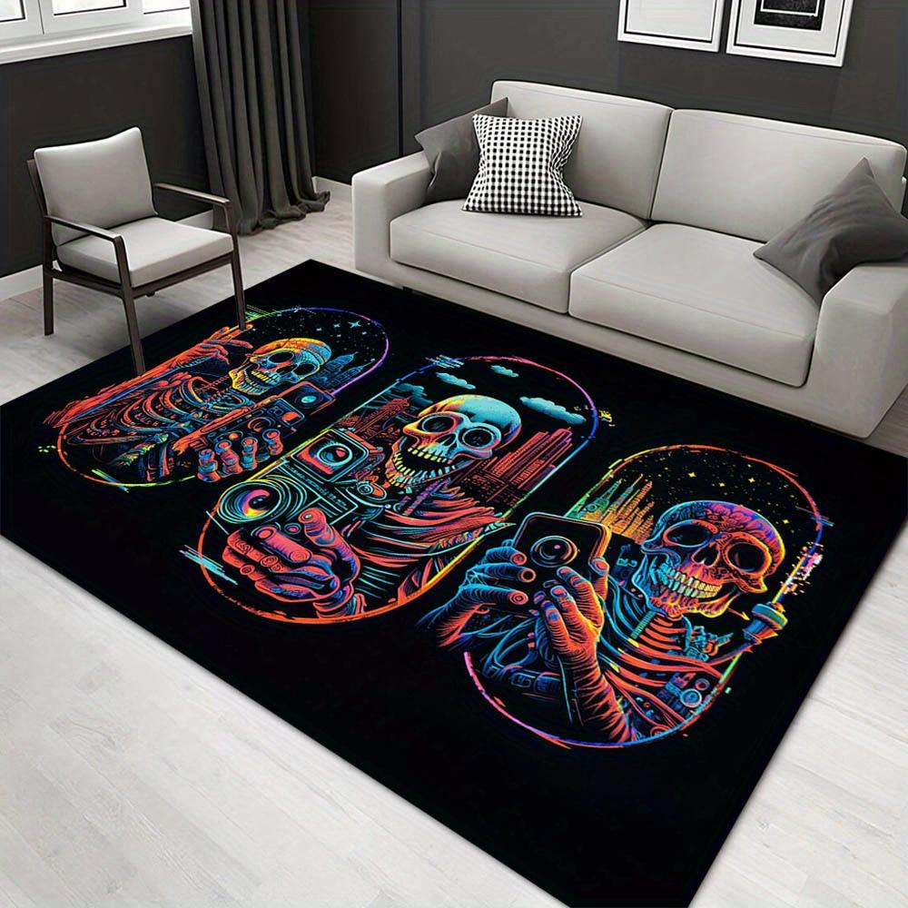 

1pc 1281431291Pattern Carpet, Area Rug For Living Room Bedroom Room Bed Chair Laundry Entryway Corridor Yard Non-slip Outdoor Camping Rug Fl 60cm by 90cm