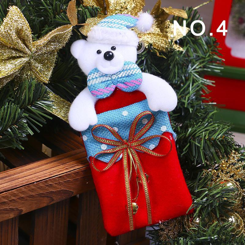 

1Pc Cute Christmas Candy Color Bag Christmas Tree Pendant Christmas Supplies Decoration Snowman Pendant