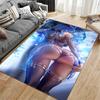 Student uniform beauty printed non-slip flannel carpet, machine washable, soft carpet for home decoration in living room and bedroom