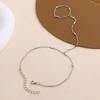 Gold CopperColor Bead Chain Bracelet For Women Trendy Ring Bracelet Hand Chain Finger Ring Slave Cuff Bracelet Mothers Day Gift