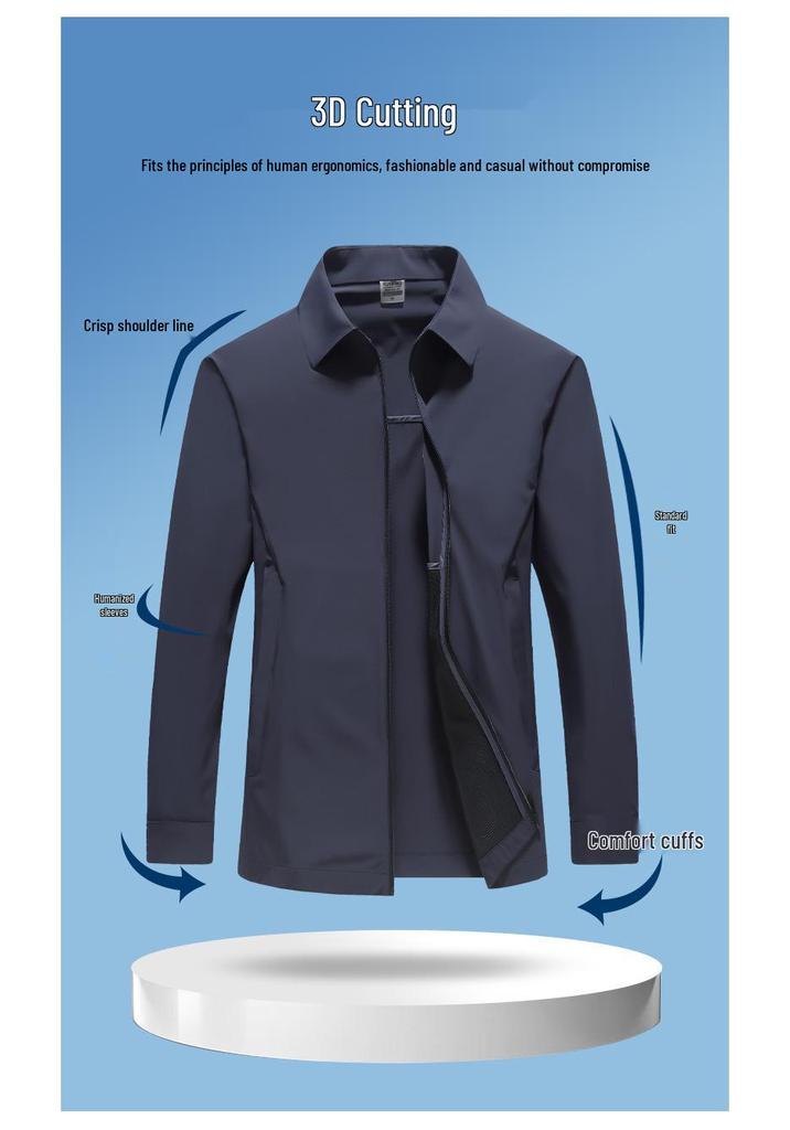 Ice Silk Men's Summer Sun Protection Lightweight Business Casual Jacket