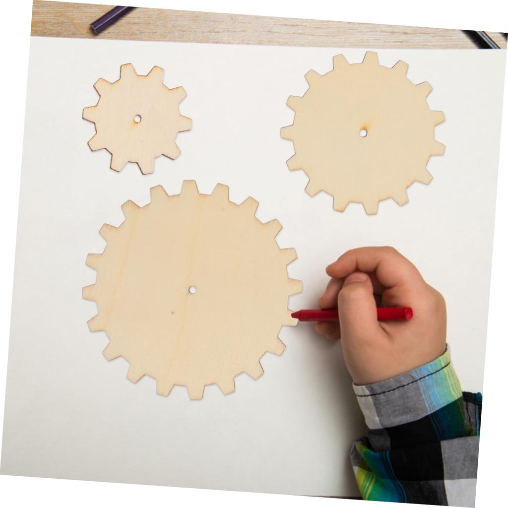 NUOBESTY Wooden Gear Craft 15 Inch Natural Wood Slices for DIY Craft Kit for Educational Craft Home Decoration Set, Pieces, 0.79-1.57 Diameter,