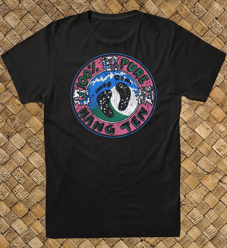 

Ретро Футболка для серфинга 100% Хлопок Винтажное Искусство 100% Чистый Hang Ten Серфер Серфинг 4XL