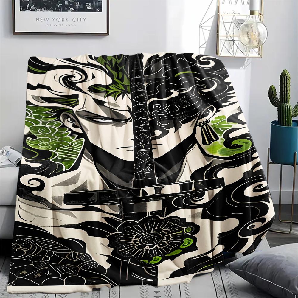 One Piece Character Print Flannel Blanket,High Quality Comfortable for All Seasons,Home Decor,Warmth and Comfort,Perfect for Christmas Gifts