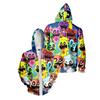 New Women Men's Zipper Hoodie Fashion Jacket Smiling Critters Print Pattern Sweatshirt Street Casual Clothes Men Clothing