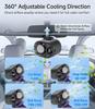 2026 New Car Clip On Air Conditioner Fan With LED Display, Mini Cooling System For Auto Vehicle, 360° Rotation Mini Clip Fan