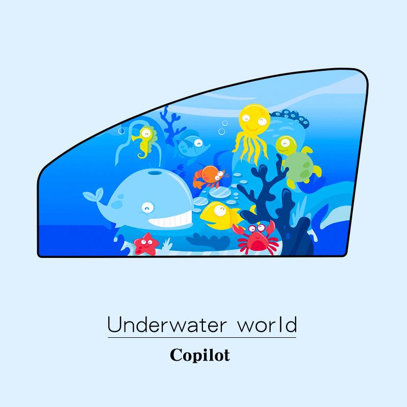 Cartoon Magnetic Car sun protector Side window sunshade curtain Summer Adjustable sunscreen Baby shade solar UV foils