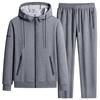 Herren Frühling/Herbst Locker sitzendes Freizeit-Sportset: Langärmliges Kapuzen-Sportshirt + Sporthose Übergröße Zweiteiliges Set