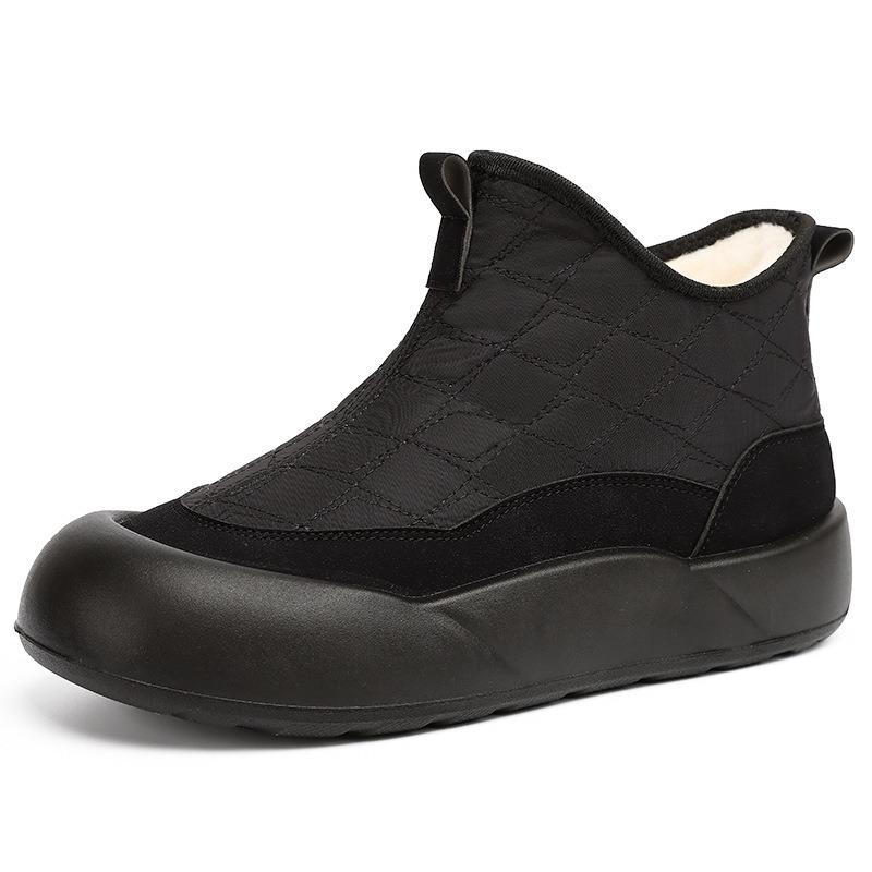 Schuhe Damen Baumwollschuhe Schneestiefel Fleece verdickte Baumwollstiefel Ein Pedal Vielseitige Damenstiefel Kältefeste und warme Stiefel