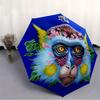 1pc Monkey Face Artwork Automatic Open/close Folding Umbrella, Compact Portable Travel Umbrella, Durable Construction yy250809120