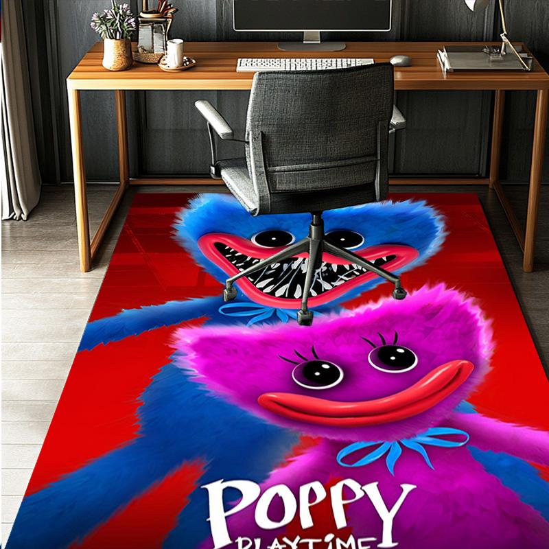 Huggy Wuggy Pattern Rug, Indoor/Outdoor Mat, for Picnic, Gameroom, Bedroom, Office, Living Room, Home Decor Carpet, Birthday Gift