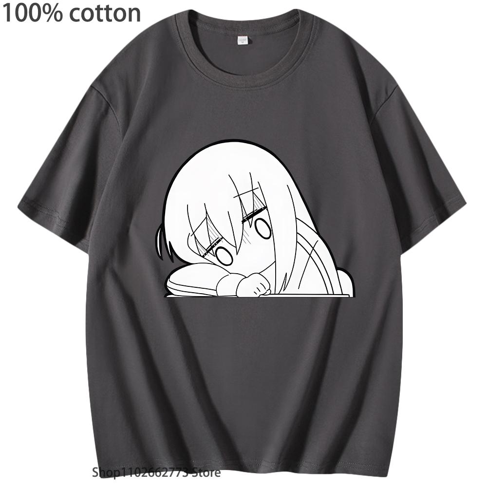 Women Shirt BOCCHI THE ROCK T-Shirts Hitori Gotou Tshirt Vintage Aesthetic Short-sleeved Tops Women/men Summer Clothes