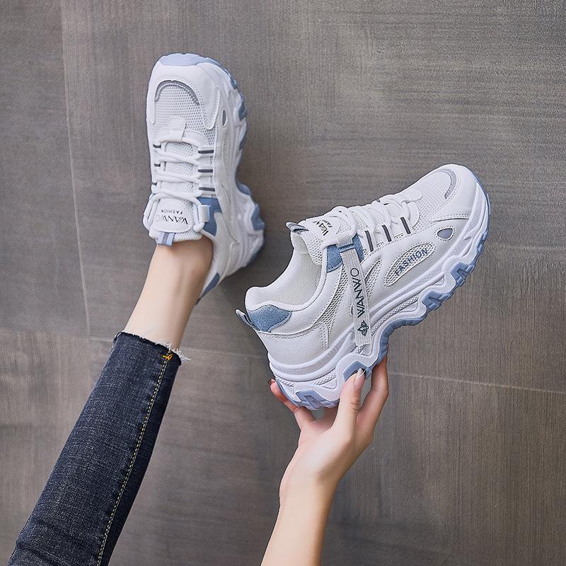 ins Korean version of dad women's shoes spring new student sports shoes women's tide heightening casual shoes Q7811
