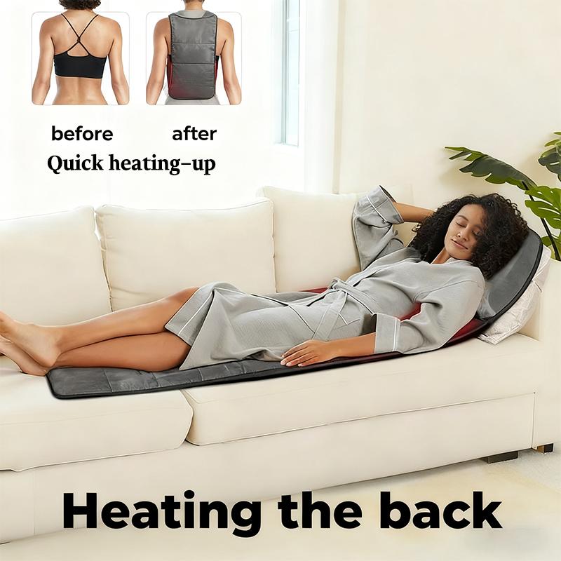 Electric Full Body Vibration Massage Mattress Mat Heating Infrared Massage Pad Massage Cushion Kneading Neck Back Pain Relief Relaxation,Nine Modes