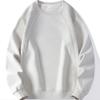 Mens Winter Fleece Sweatshirt Round Neck Loose Fit Solid Color Casual Top