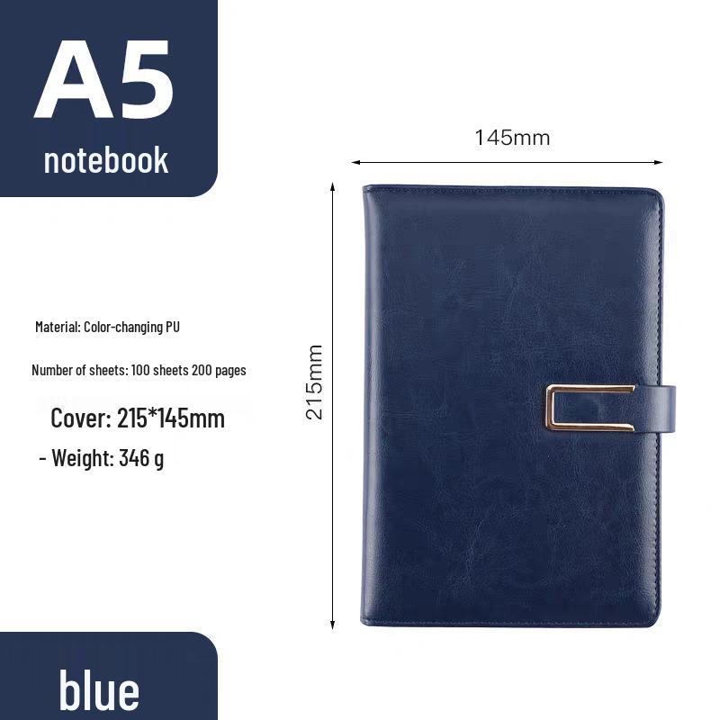 Premium A5 Faux Leather Business Notebook with Custom Logo for Office Meetings A5