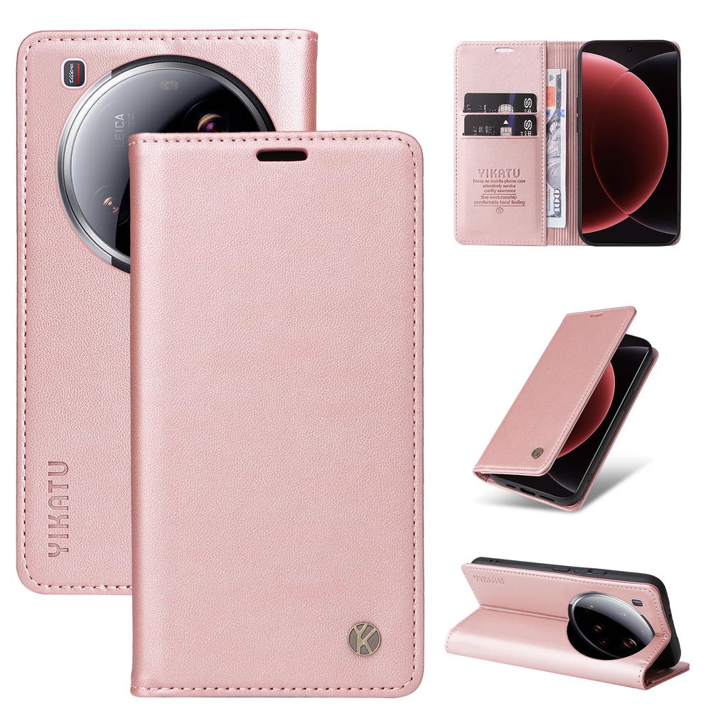 For Xiaomi 15 Ultra Phone Cases YIKATU Magnetic Closure PU Leather Mobile Cover