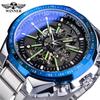 Vintage T-Winner Herren Mechanische Mode Hohllegierung Wasserdicht Automatische Mechanische Uhr
