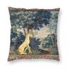 Unicorn In Greenery Trees Square Pillowcase Polyester Linen Velvet Printed Decorative Pillow Case Sofa Seater Cushion Case
