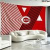 Cincinnati Reds Wall Tapestry Aesthetic Wall Hanging Printed Fabric Blanket Decorative Tapestries for Bedroom Living Room Home Decor
