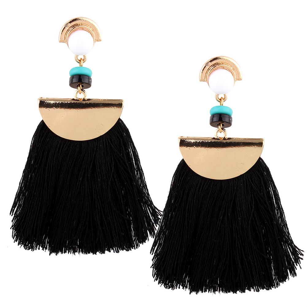 Europe and America Sector Tassels Ear Pendants Long Earrings Eardrop Ladies Jewelry Christmas Gift