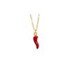 Red Filled Chili Enamel Cute Pendant Drop Earrings For Women Fashion Gold Color Chains Necklaces Jewelry Set