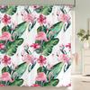 Tropical Plants Animals Bathroom Curtains Green Leaf Plant Waterproof Polyester Shower Curtain Nordic Home Bath Room Decoration