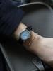 Benaenku Gem-Silver/Aquamarine (Black Leather)